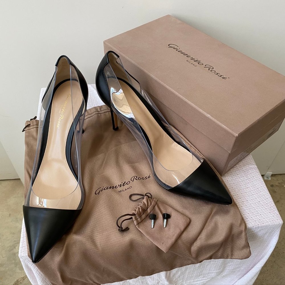 Gianvito Rossi Plexi Pump 85mm Black